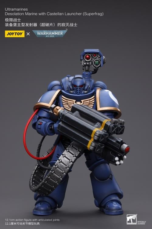 JOYTOY Warhammer 40K Ultramarines Desolation Marine with Castellan Launcher (Superfrag) JT8827