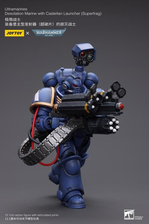 JOYTOY Warhammer 40K Ultramarines Desolation Marine with Castellan Launcher (Superfrag) JT8827