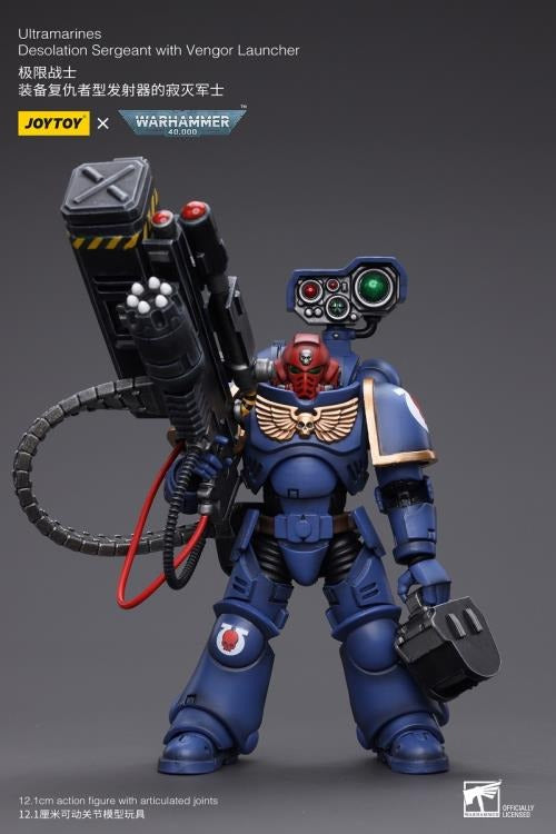 JOYTOY Warhammer 40K Ultramarines Desolation Sergeant with Vengor Launcher JT8803