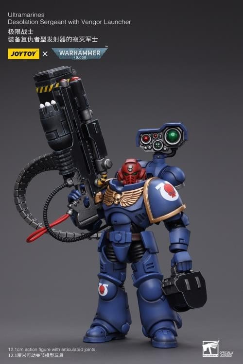 JOYTOY Warhammer 40K Ultramarines Desolation Sergeant with Vengor Launcher JT8803