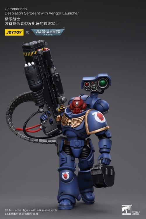 JOYTOY Warhammer 40K Ultramarines Desolation Sergeant with Vengor Launcher JT8803