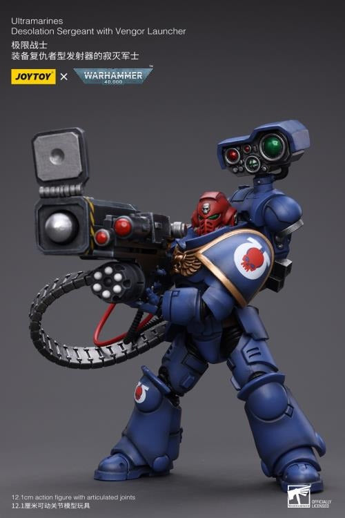 JOYTOY Warhammer 40K Ultramarines Desolation Sergeant with Vengor Launcher JT8803