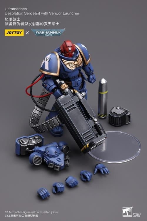 JOYTOY Warhammer 40K Ultramarines Desolation Sergeant with Vengor Launcher JT8803