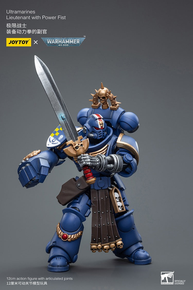 JOYTOY Warhammer 40K Ultramarines Lieutenant with Power Fist JT7677