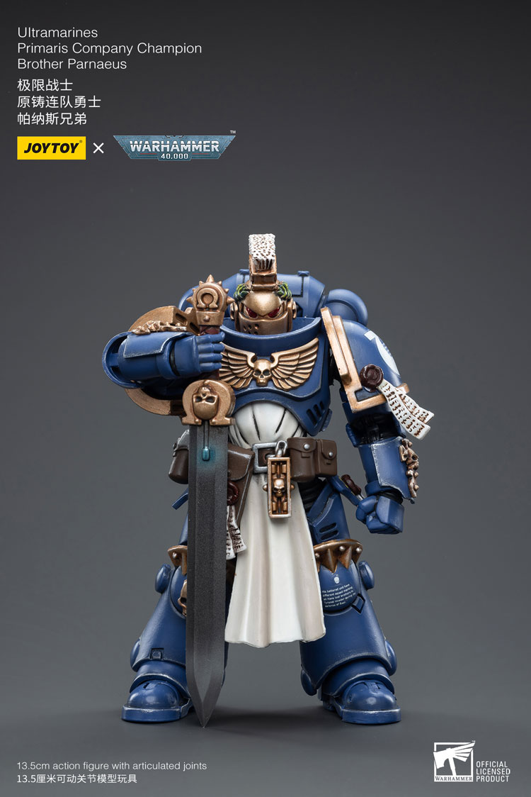 Joytoy Warhammer 40K Ultramarines Primaris Company Champion Brother Parnaeus Warhammer