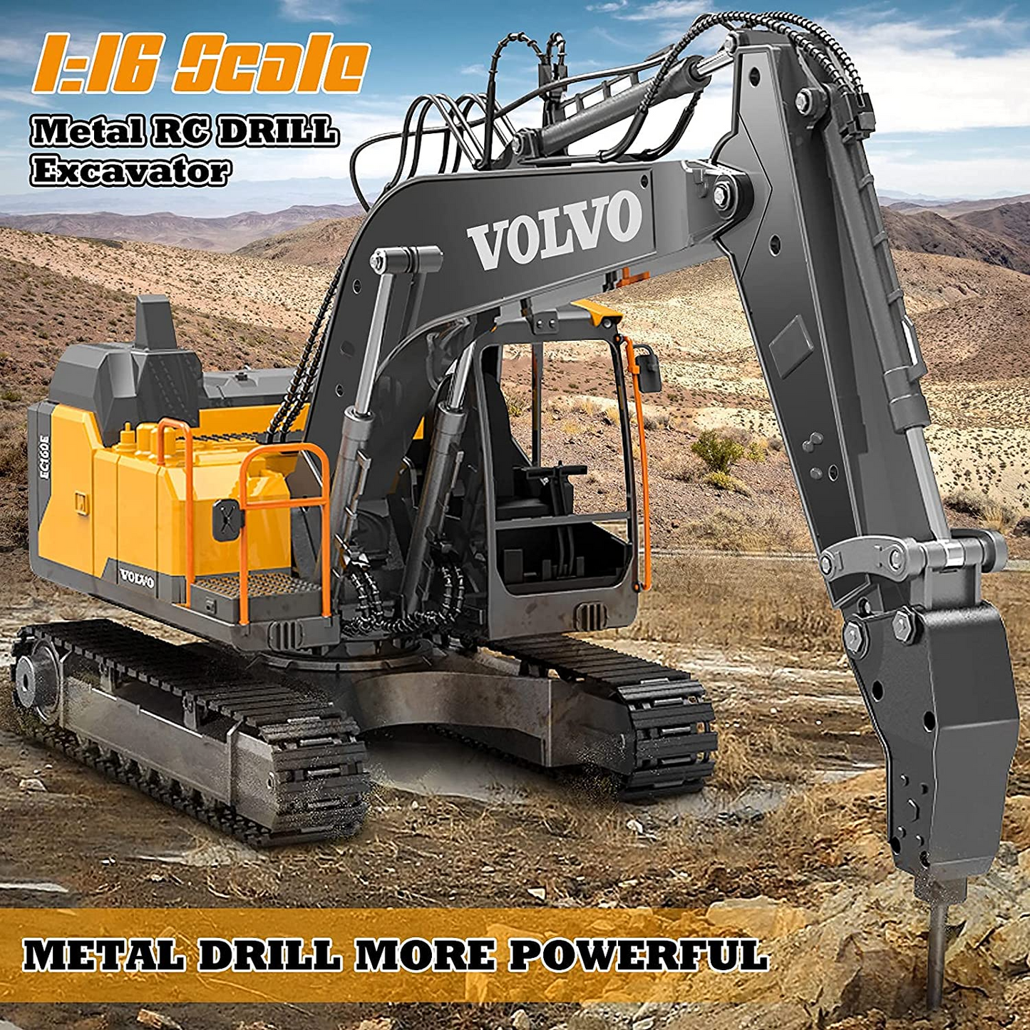 Double E Volvo 3 In 1 Rc Excavator