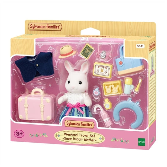 Sylvanian Families Weekend Travel Set - Snow Rabbit Mother Free Gift