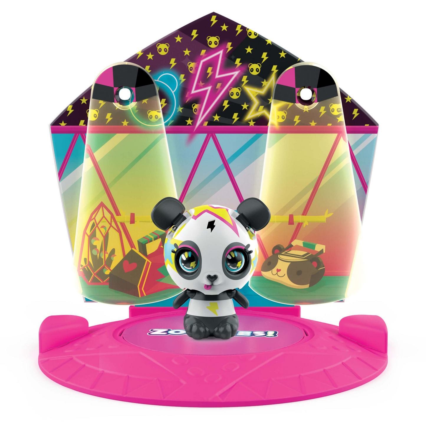 Zoobles Bam Bae Panda Transforming Collectible Figure And Happitat Accessory