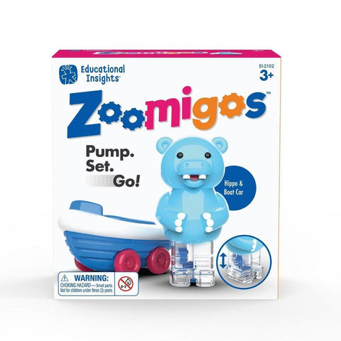 Educational Insights Zoomigos Hippo With Rowboat Zoomer