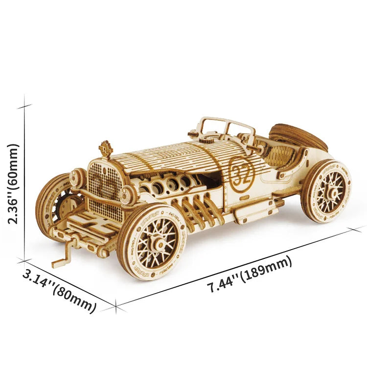 Robotime ROKR グランプリカースケールモデル 3D 木製パズル MC401