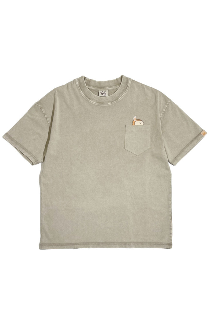 Acid Wash Pocket Tee - Beige Starter Kaya / 2XS