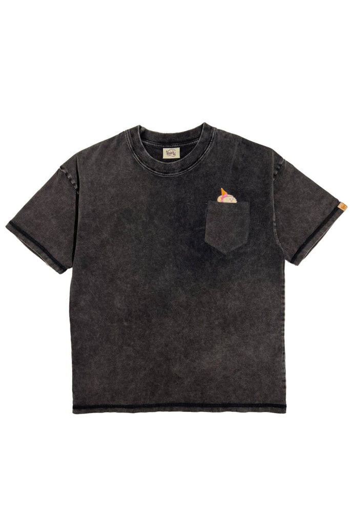 Acid Wash Pocket Tee - Black Milk Sprinkles / 3XS
