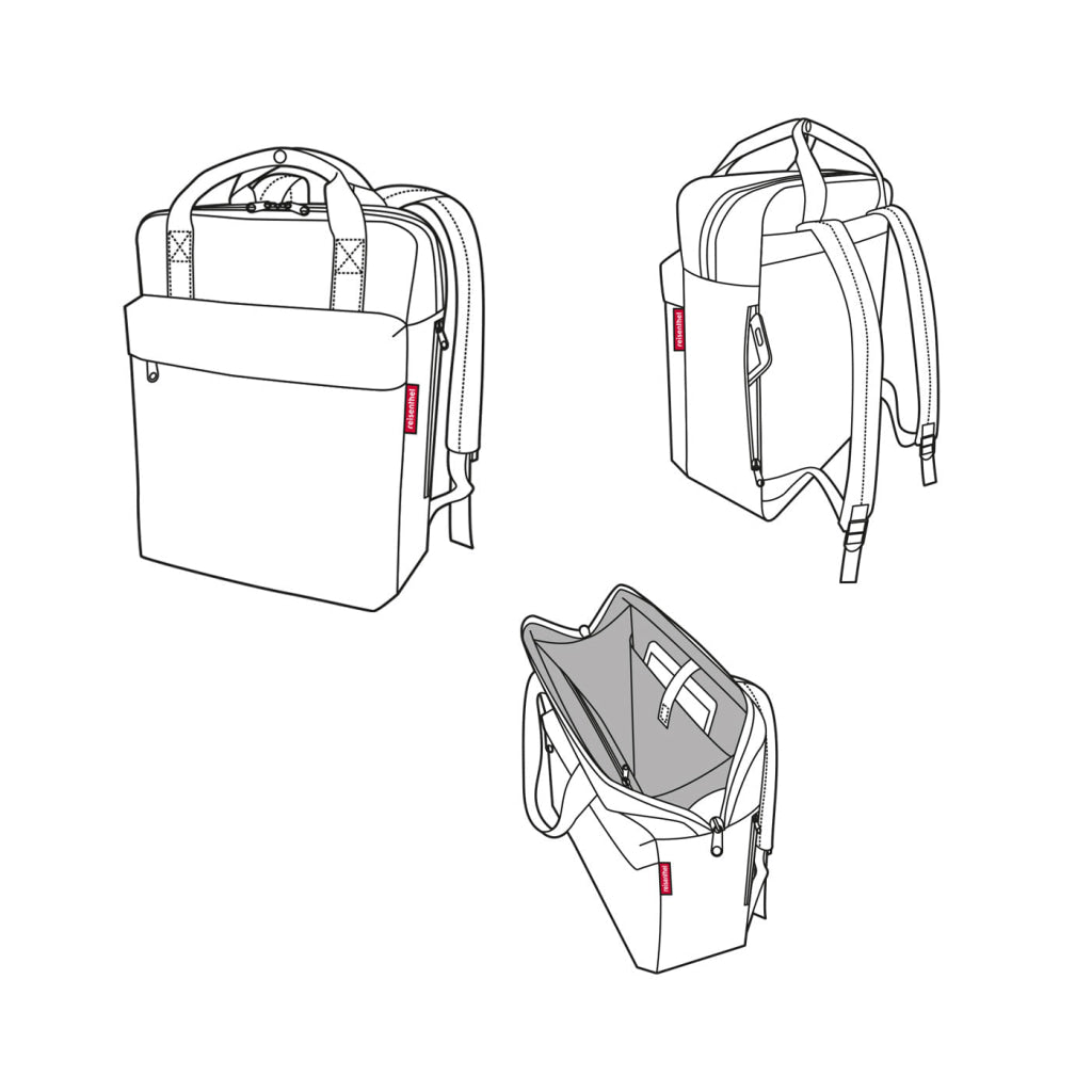allday backpack M twist silver