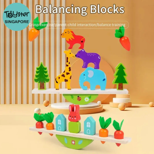 Animal Balance Puzzles Blocks Wooden Toys