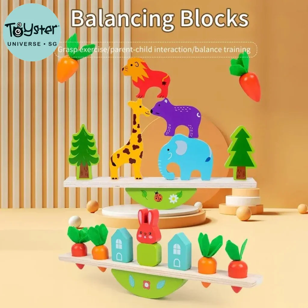 Animal Balance Puzzles Blocks Wooden Toys