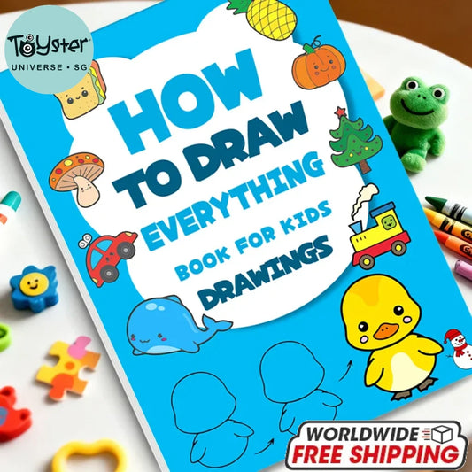 Art Learning Book - How to Draw Everything with Simple Steps - Blue