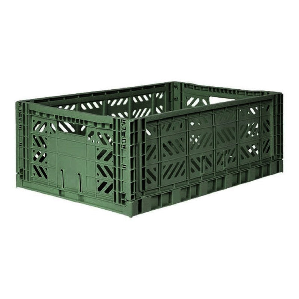 Aykasa Folding Maxibox Colour Crate - Khaki Green - Storage