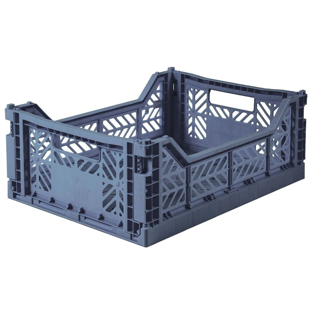 Aykasa Folding Midibox Colour Crate - Cobalt Blue - Storage
