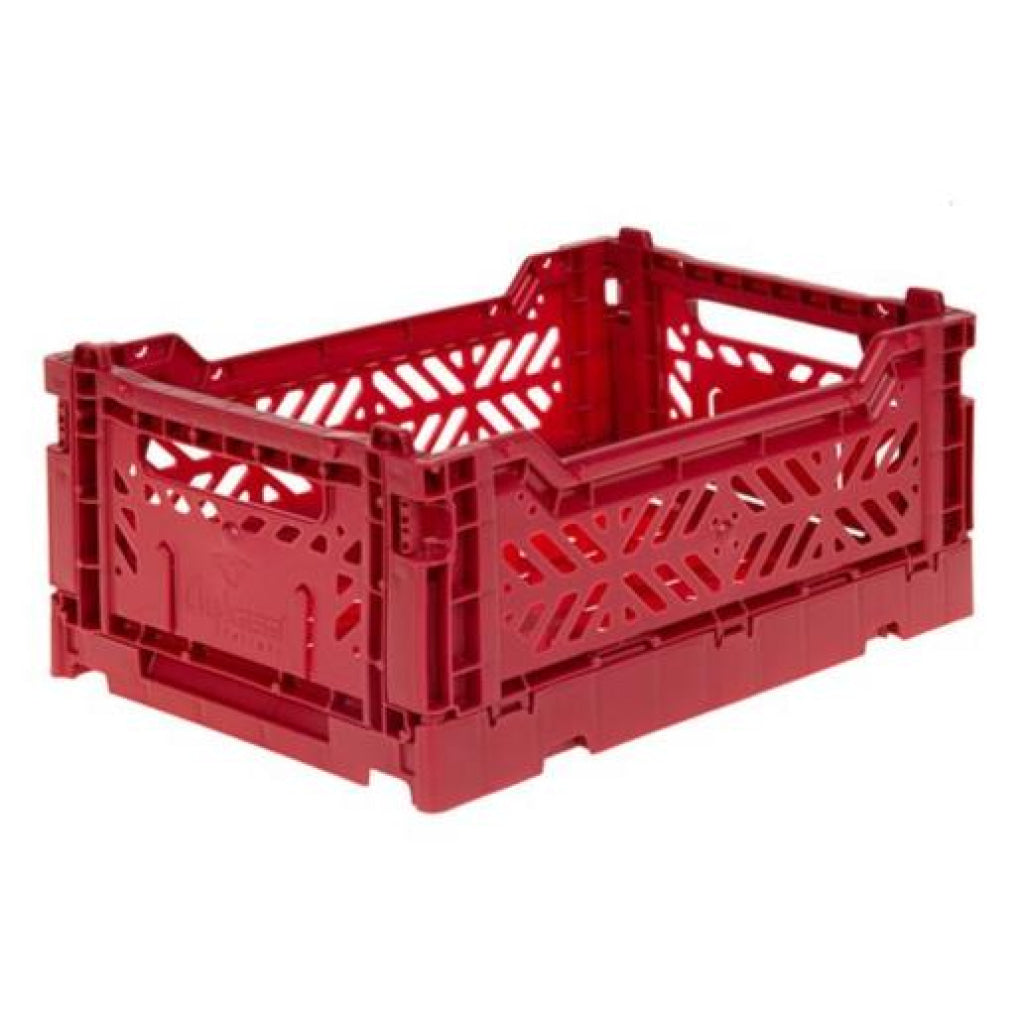 Aykasa Folding Minibox Colour Crate - Brick Red - Storage