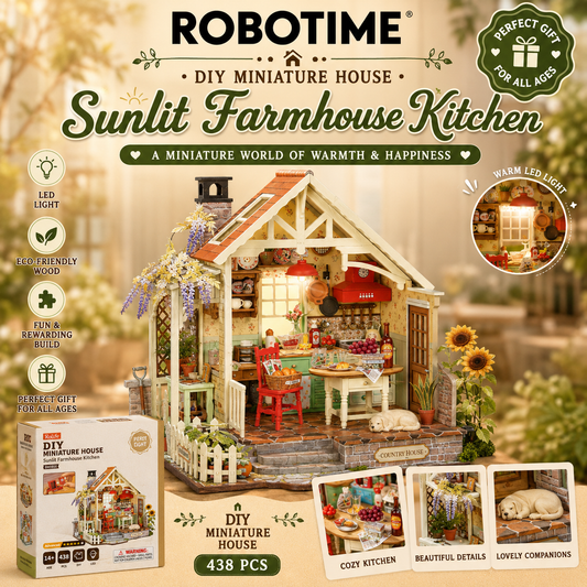 Rolife DIY Miniature House - Sunlit Farmhouse Kitchen DH101
