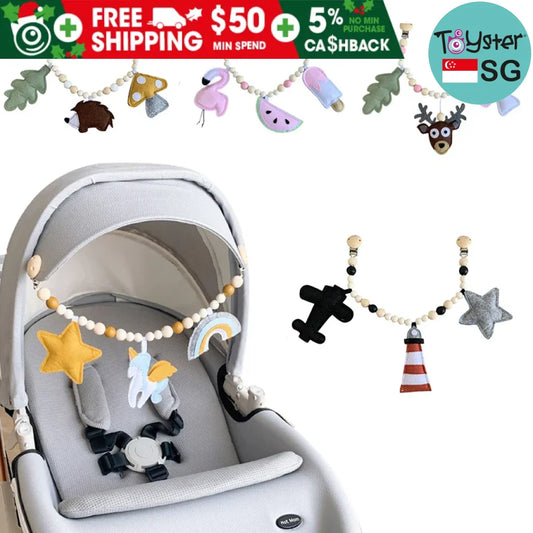 Baby Toy Wooden Pram Clip