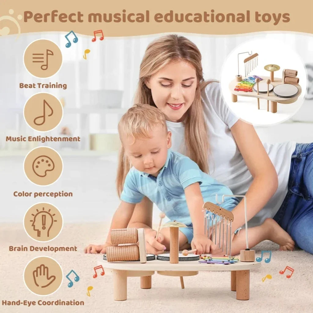 Baby Wooden Montessori Toys Bandstand