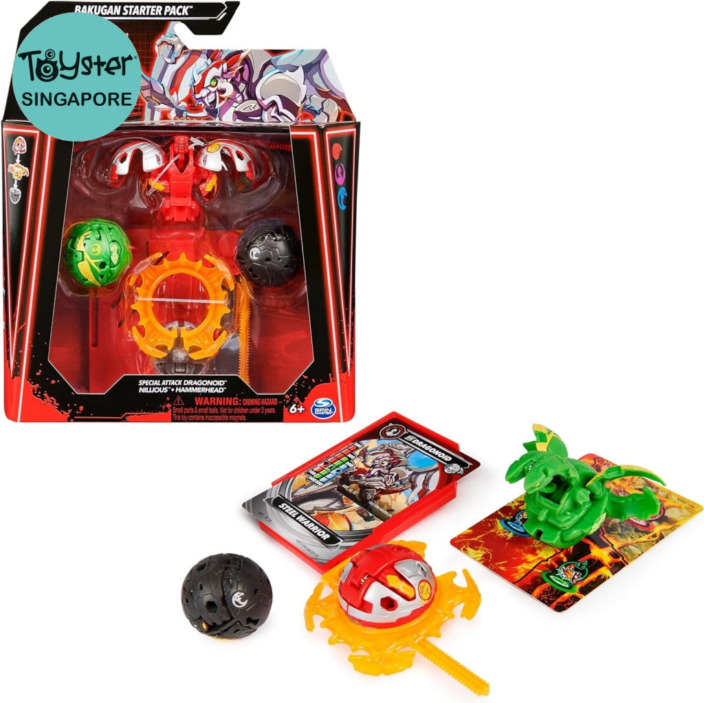 Bakugan - Starter Pack Special Attack Dragonoid Nillious & Hammerhead Bakugan