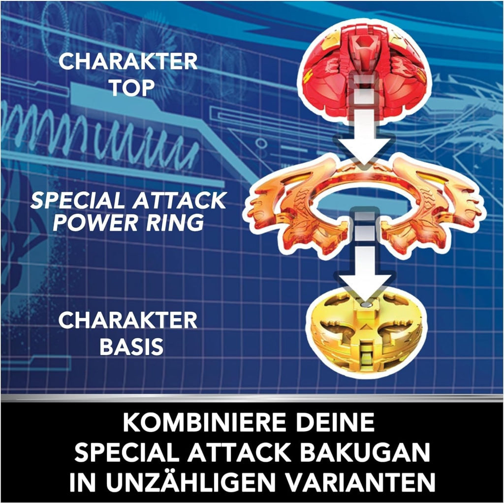 Bakugan - Starter Pack Special Attack Dragonoid Nillious & Hammerhead Bakugan