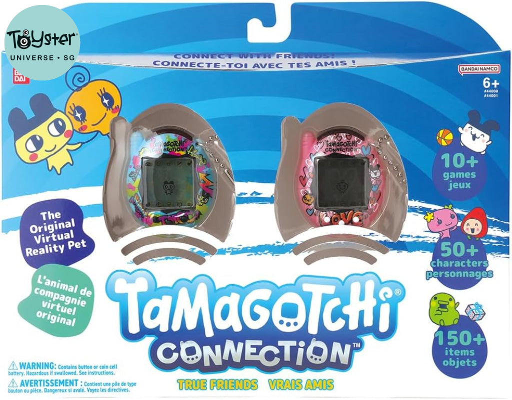 Bandai Tamagotchi Connection True Friends - Blue Graffiti And Pink