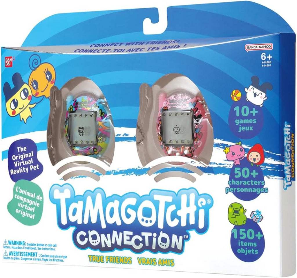 Bandai Tamagotchi Connection True Friends - Blue Graffiti And Pink