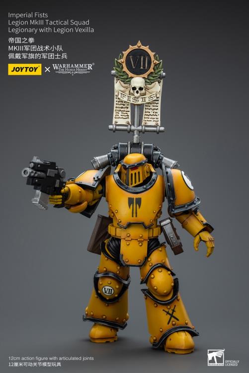 JOYTOY Imperial Fists  Legion MkIII Tactical Squad Legionary with Legion Vexilla JT9053