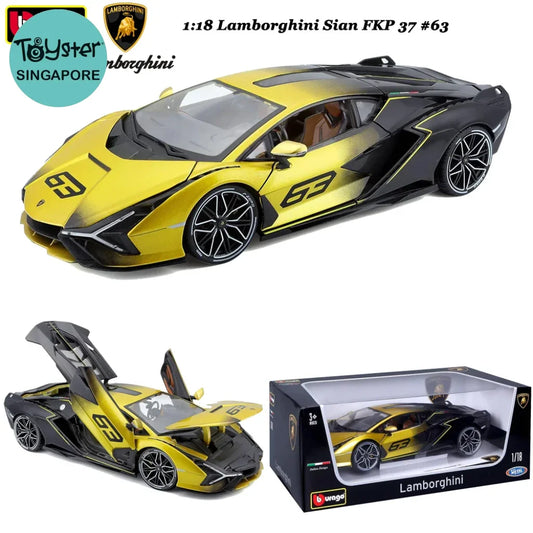 Bburago 1:18 Lamborghini Sian Fkp 37 Simulation Alloy