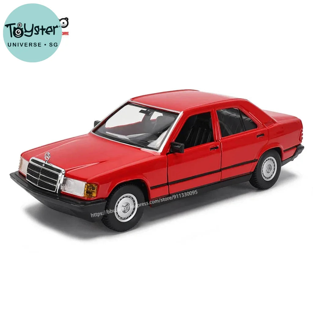 Bburago 1:24 1987 Mercedes Benz 190E Alloy Racing Car Alloy Luxury Vehicle Diecast