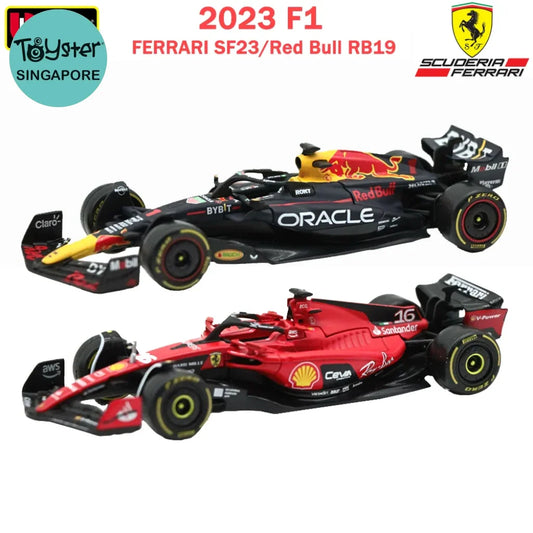 Bburago 1:43 2023 F1 Ferrari Sf23 Formula 1 Red Bull Rb19 Racing Alloy Diecast