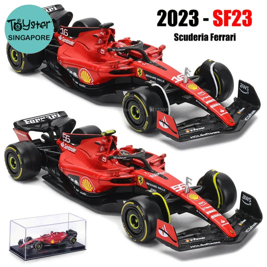 Bburago 1:43 F1 2023 16# Charles Leclerc Scuderia Ferrari Sf23 #55 Carlos Sainz Alloy Car Die Cast