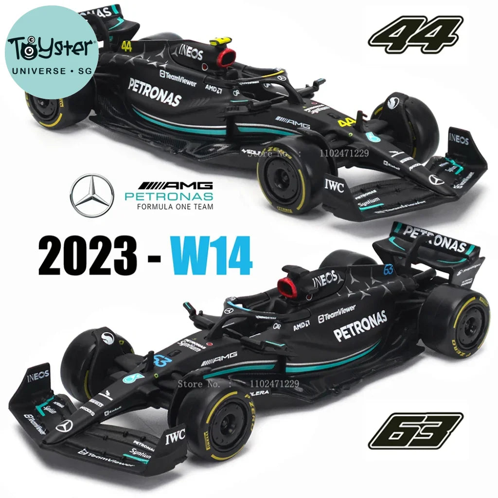 Bburago 1:43 Mercedes-Amg Petronas F1 Team W14 2023 #44 Hamilton #63 George Russell Alloy Car Die