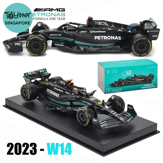 Bburago 1:43 W14 2023 44# Hamilton Mercedes-Amg Petronas F1 Team #63 Russell Alloy Car Die Cast