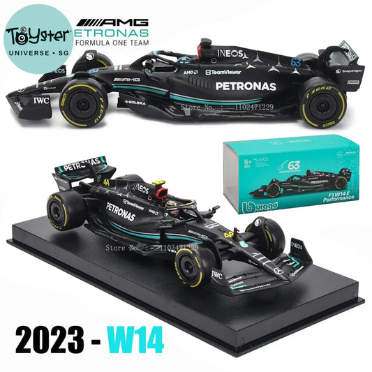 Bburago 1:43 W14 2023 44# Hamilton Mercedes-Amg Petronas F1 Team #63 Russell Alloy Car Die Cast