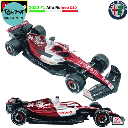 Bburago 2022 F1 Alfa Romeo C42#77 Valtteri Bottas #24 Racing Cars 1:43 Alloy