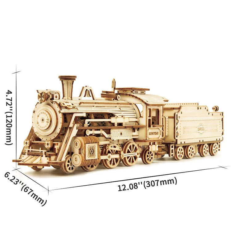 Robotime ROKR Prime 蒸気エクスプレス列車 3D 木製パズル MC501