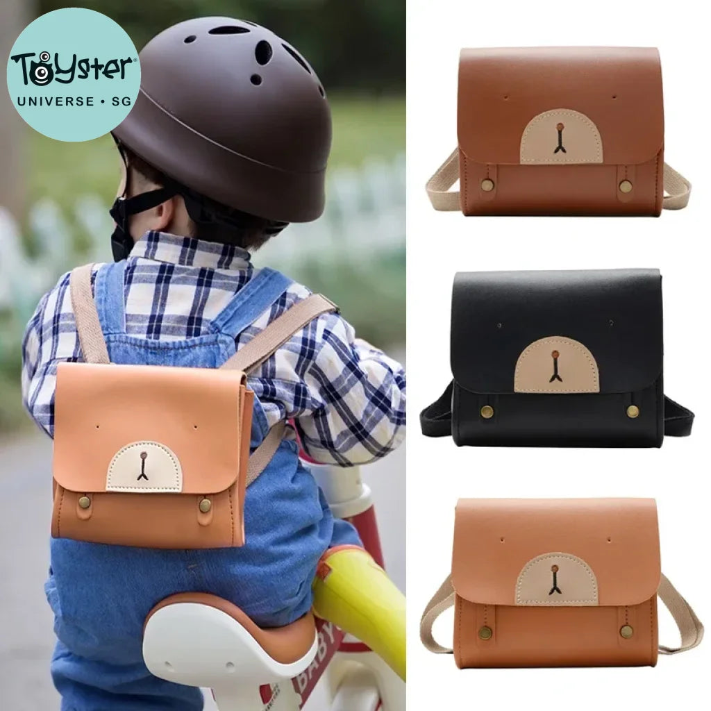 Bear Backpack Bag Pu Leather