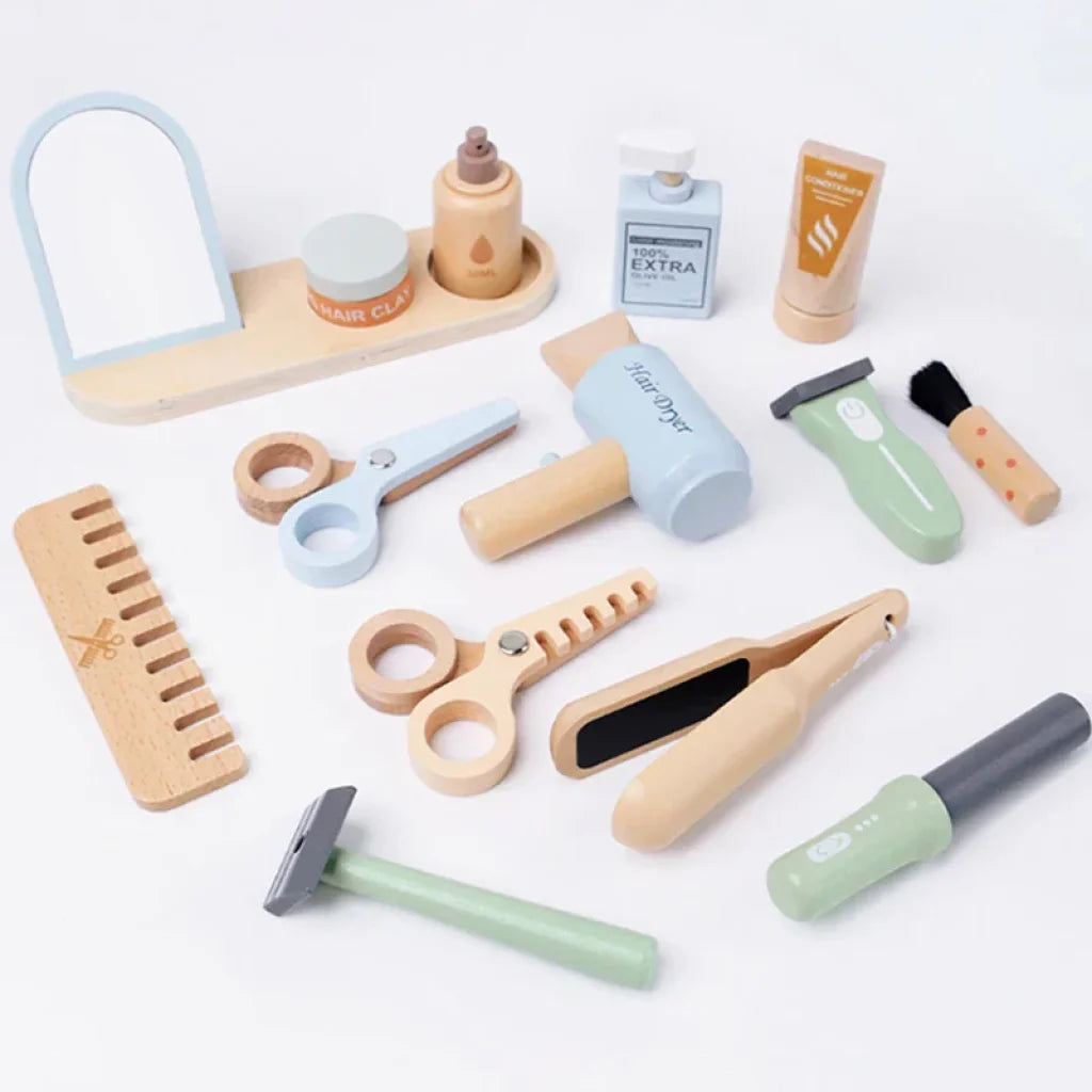 Beauty Salon Wooden Set - Haircut kit