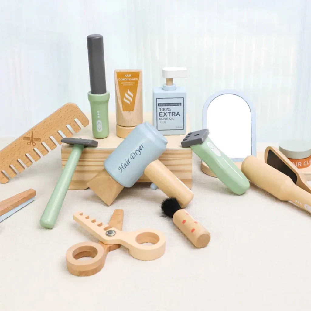 Beauty Salon Wooden Set - Haircut kit