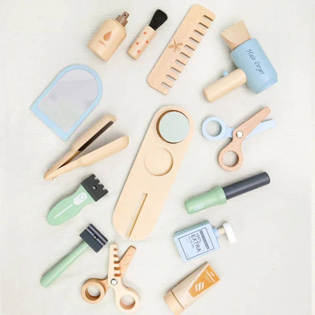 Beauty Salon Wooden Set - Haircut kit