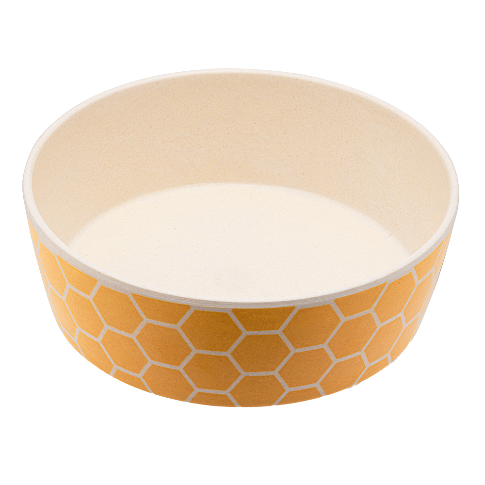 Beco Bamboo Pet Bowl, Honeycomb