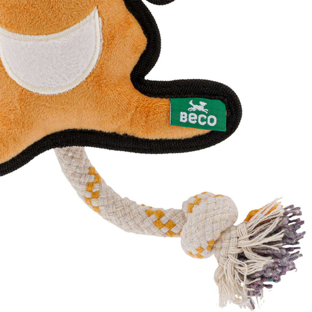 Beco Dog Toy Kangaroo – Floats Squeaks Made from Recycled Materials - Dog Toys