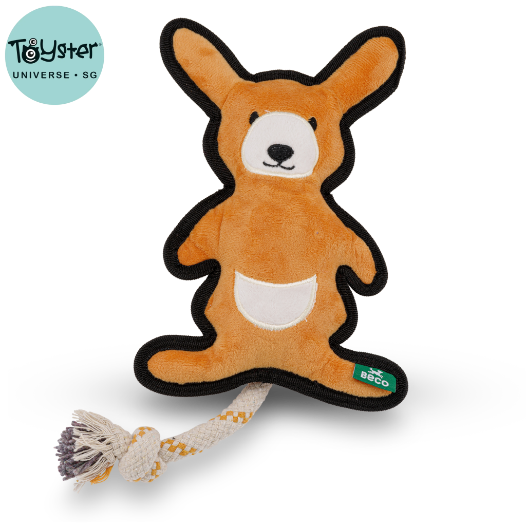 Beco Dog Toy Kangaroo – Floats Squeaks Made from Recycled Materials - Dog Toys