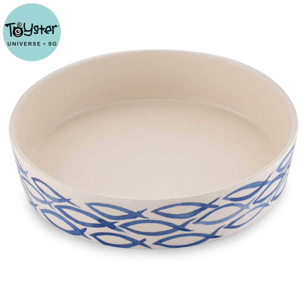 Beco Low-Rim Bamboo Bowl Gone Fishing