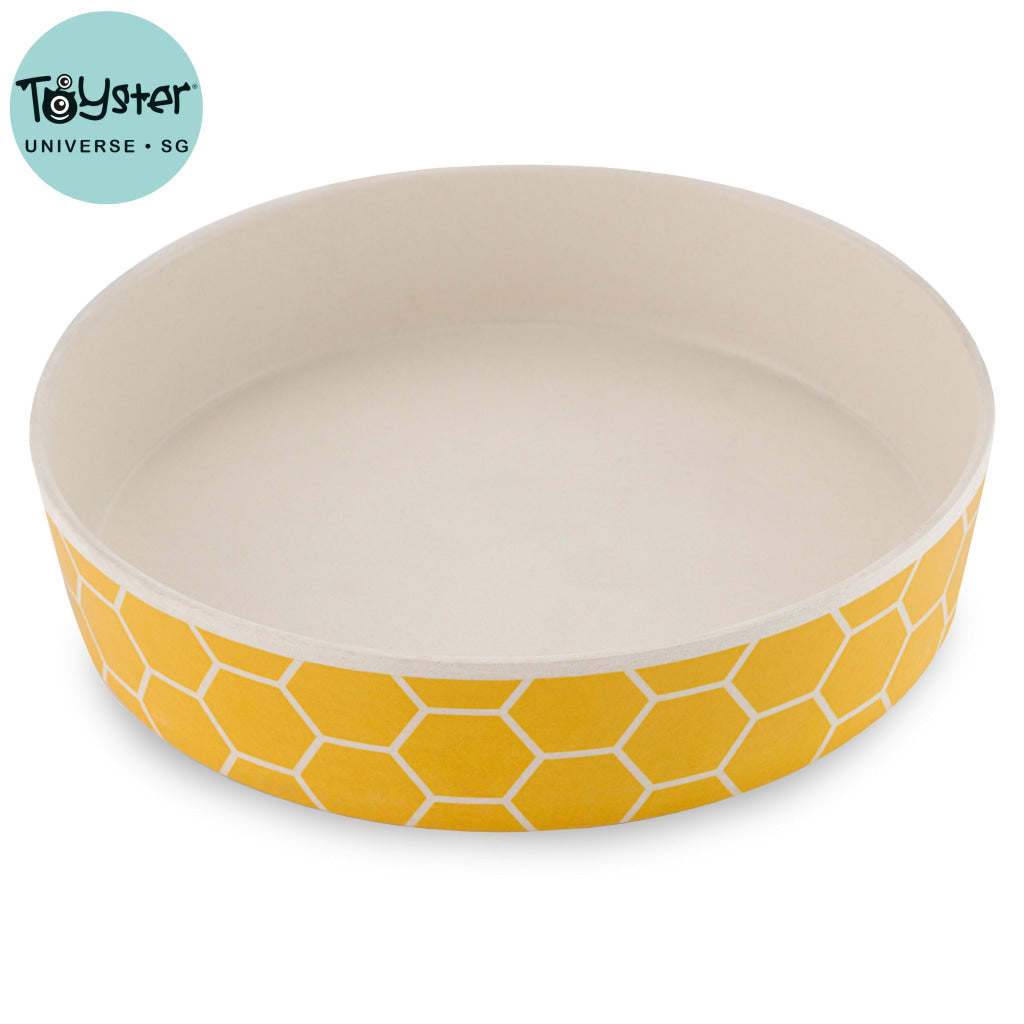 Beco Low-Rim Bamboo Bowl Honeycomb