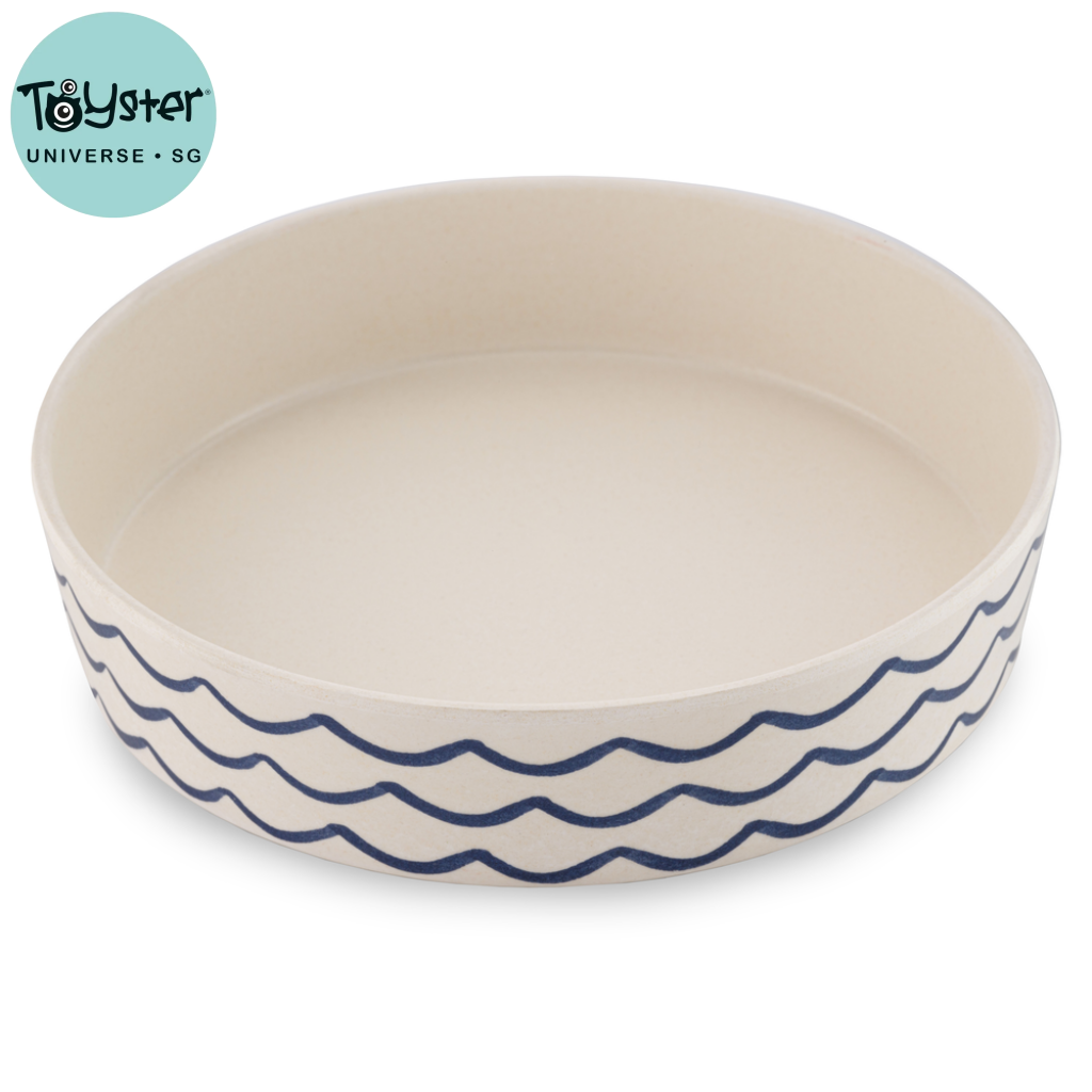 Beco Low-Rim Bamboo Bowl Ocean Waves